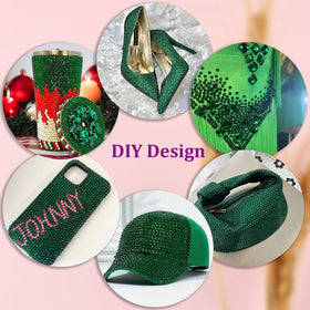 TINKRSTUFF tweezers and pickup pen displayed for precise rhinestone placement and speed