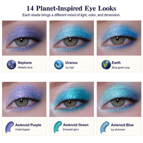 Tintark fingertip pressing pigment onto lid for concentrated metallic finish