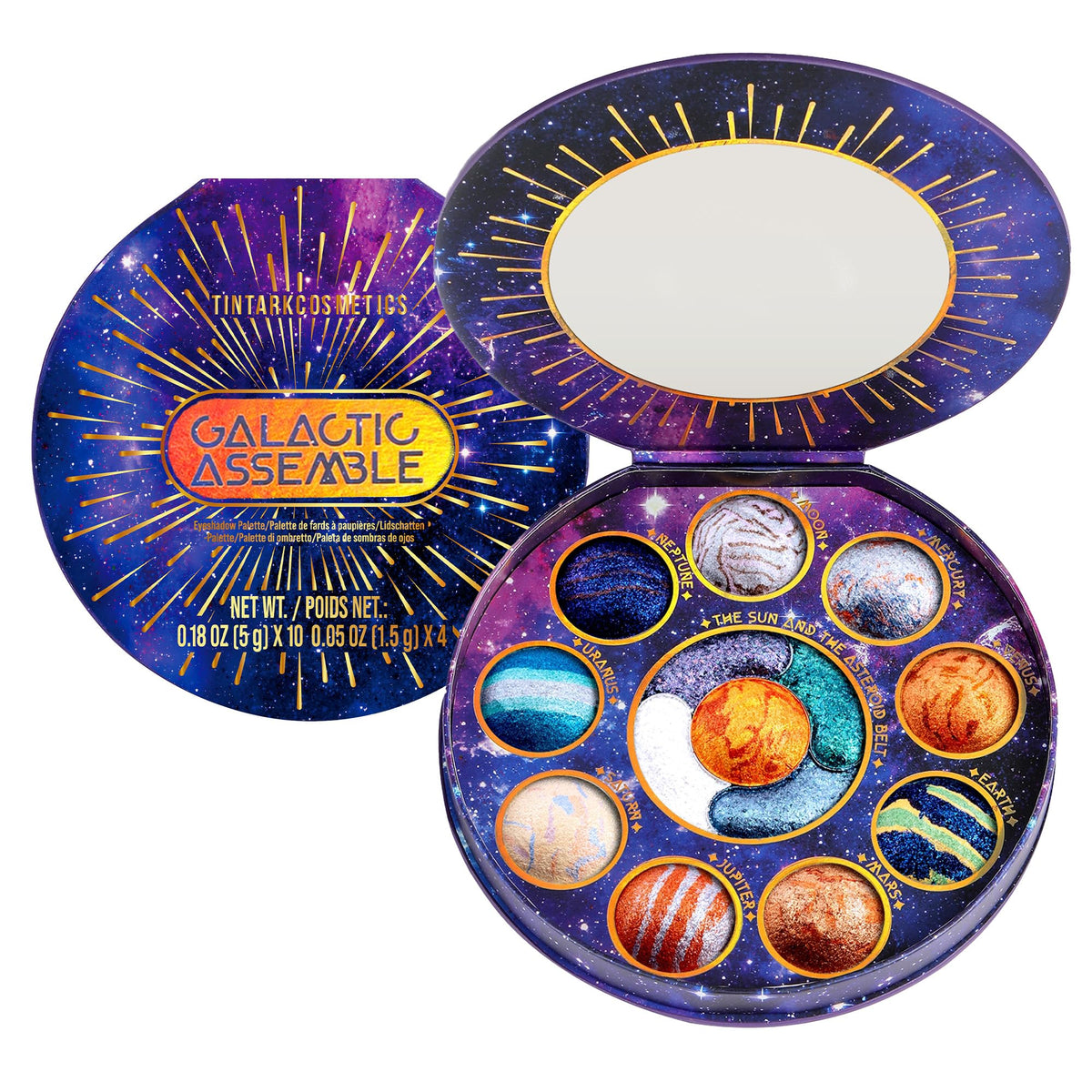 Tintark front packaging showing 14-shade galaxy palette, great gift presentation