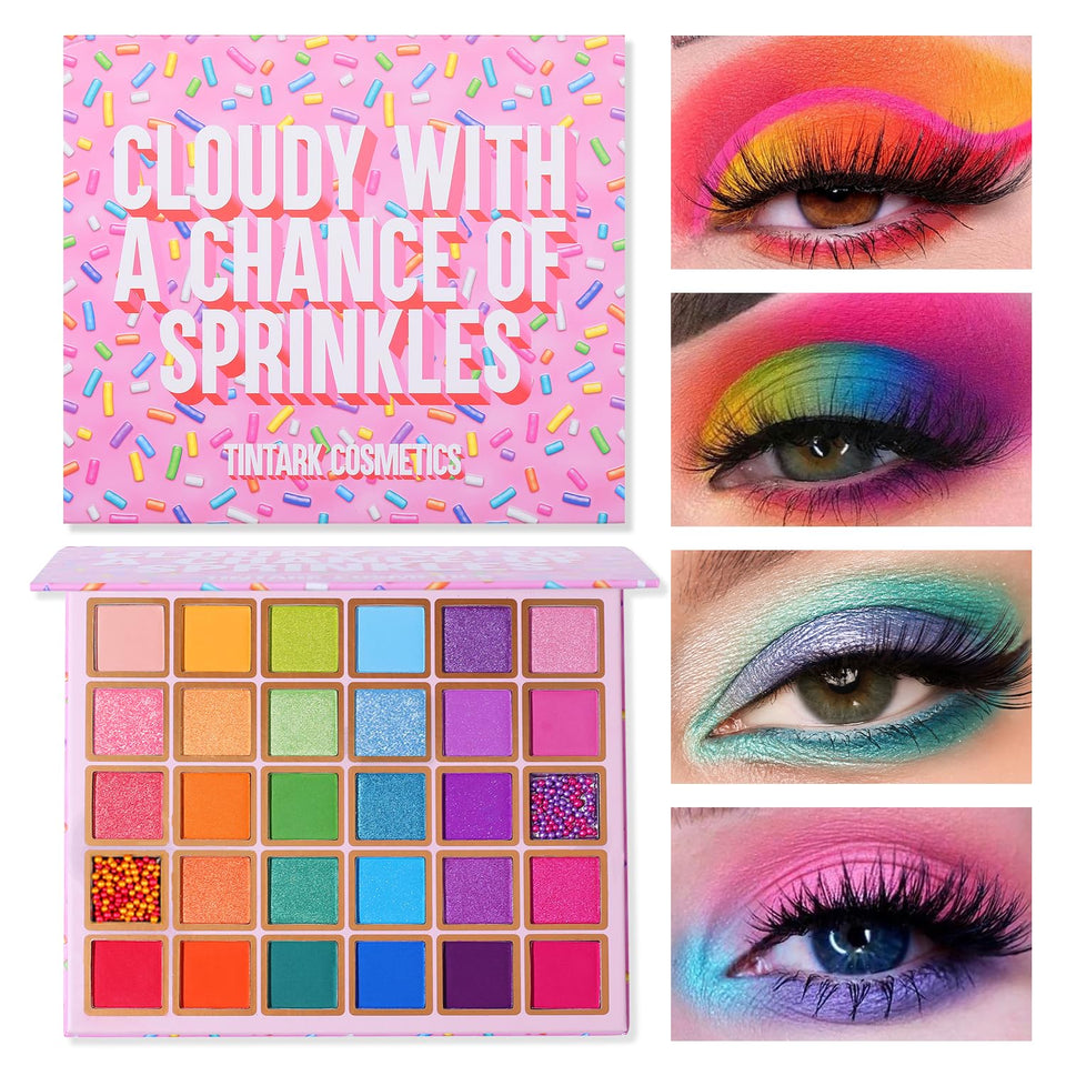 Tintark palette front open showing 30 shades and mirror, versatile color options