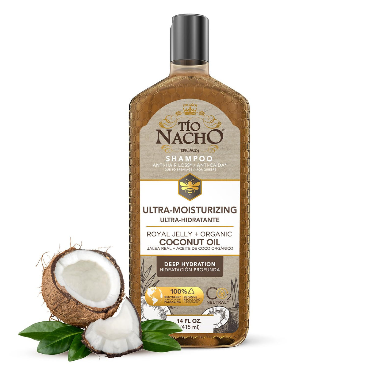 Tio Nacho bottle front view showing product and hydration benefits