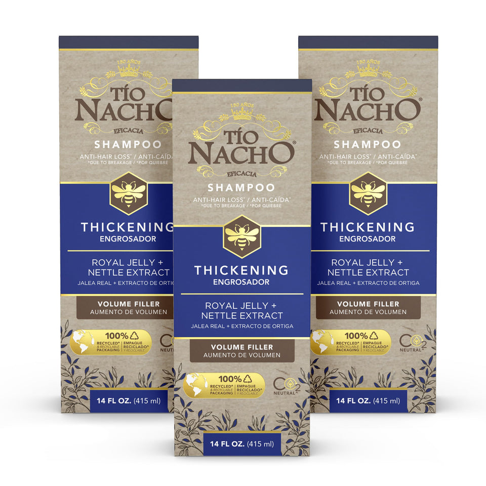 Tio Nacho front bottle view showing label and volumizing benefit