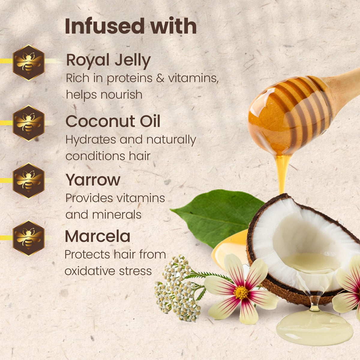 royal jelly in jar with Tio Nacho highlighting natural strengthening