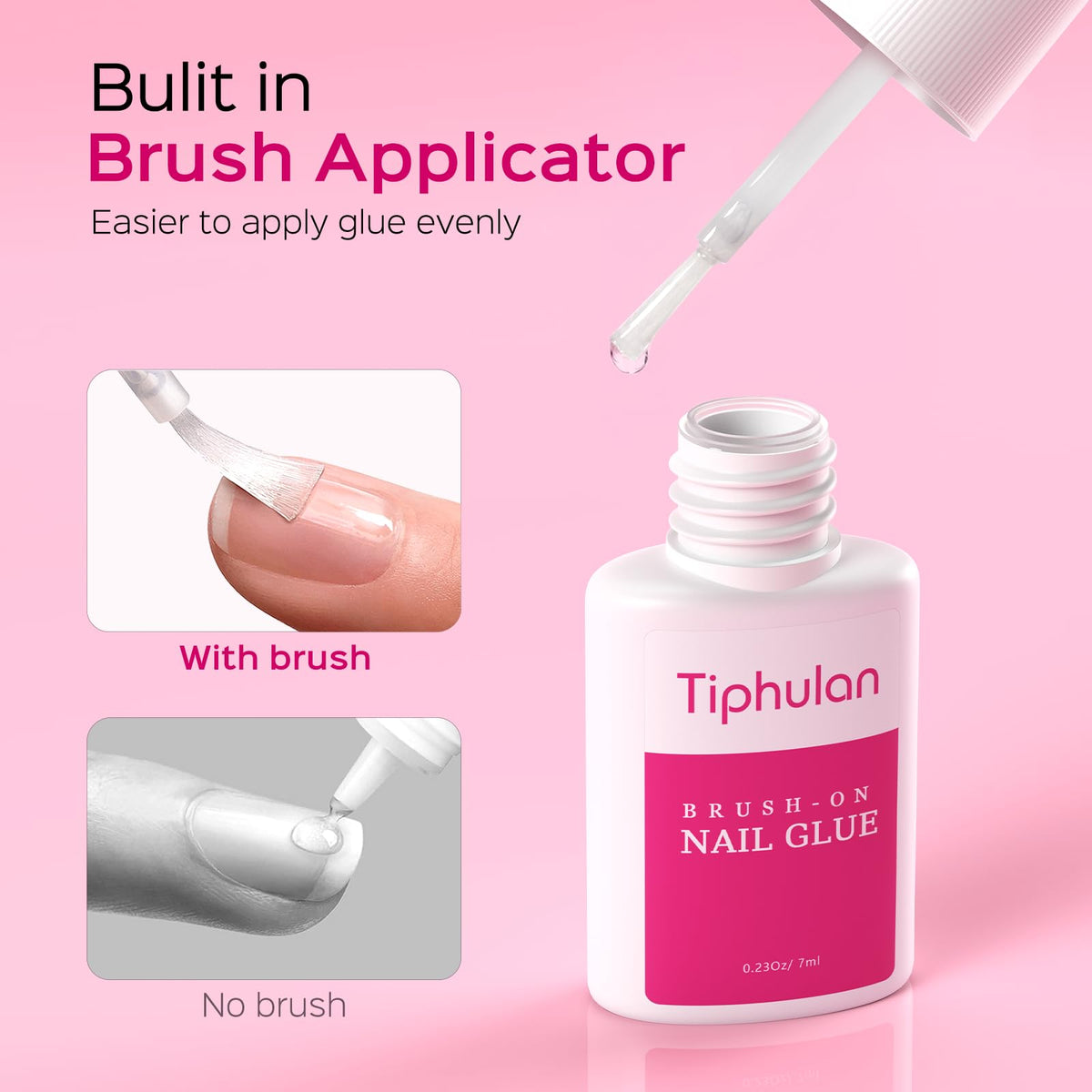TIPHULAN close-up brush applicator enabling precise, mess-free application