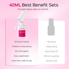 TIPHULAN drying adhesive texture highlighting quick-setting performance