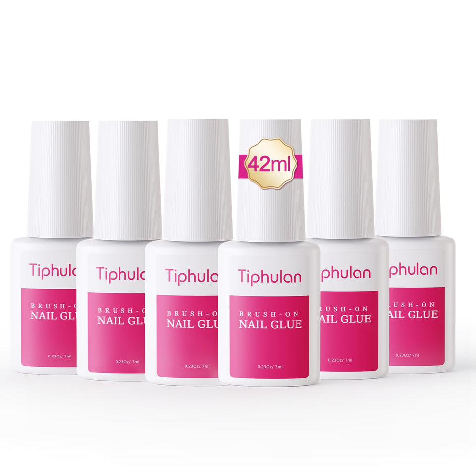 TIPHULAN front packaging showing six compact glue bottles for convenience