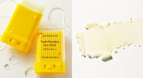 Tipiak sun stick back label close-up listing SPF50+ PA++++ and ingredients