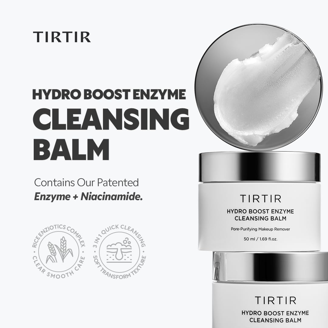 TIRTIR balm melted on fingertip demonstrating easy makeup dissolving