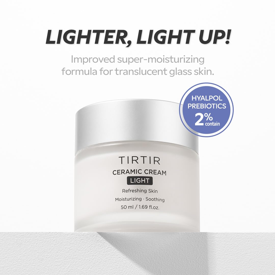 TIRTIR cream texture close-up demonstrating lightweight, non-greasy hydration