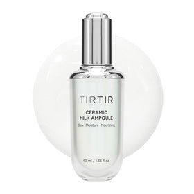 TIRTIR Ceramic Milk Ampoule front bottle showing sleek packaging and hydration benefit