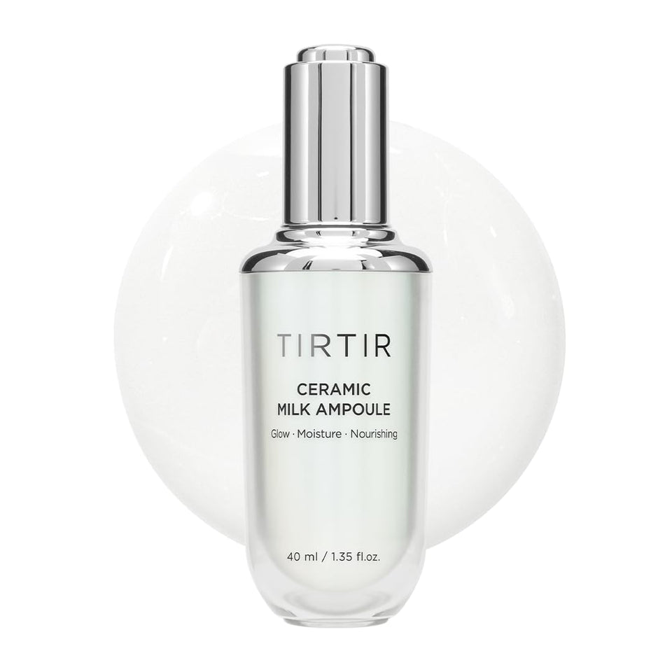 TIRTIR Ceramic Milk Ampoule front bottle showing sleek packaging and hydration benefit