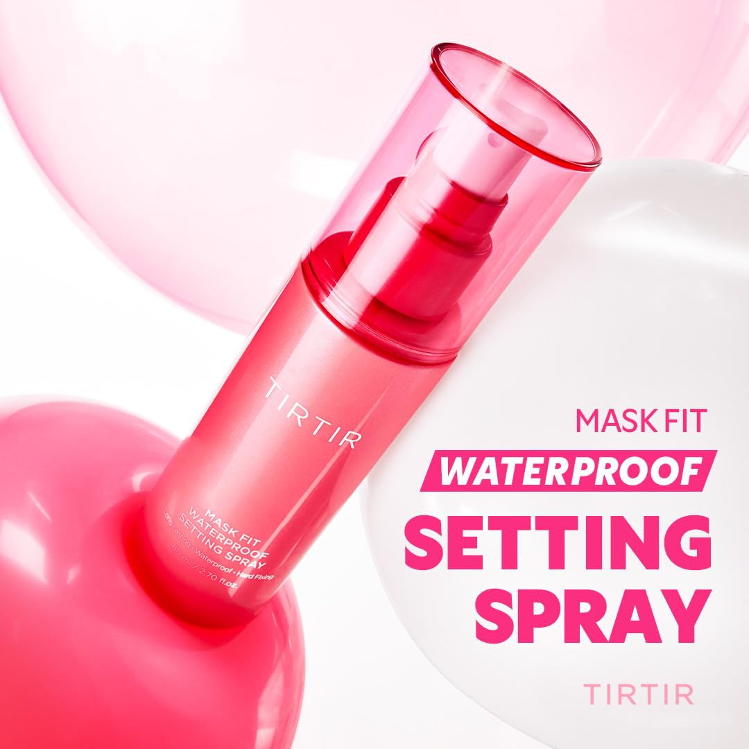 TIRTIR nozzle close-up spraying fine mist for even coverage and lightweight hold