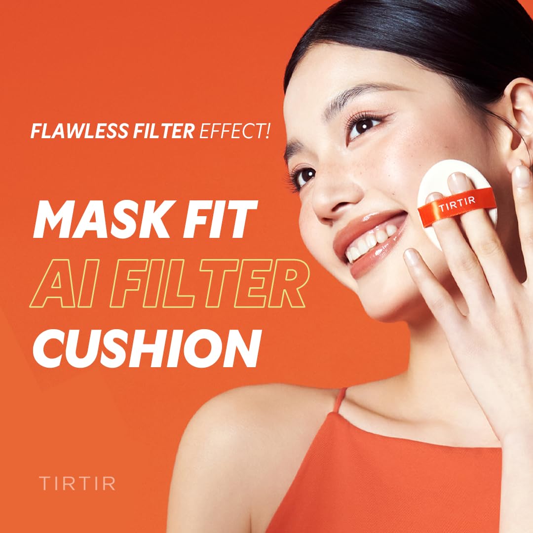 TIRTIR compact open displaying cushion applicator and mirror for quick touchups