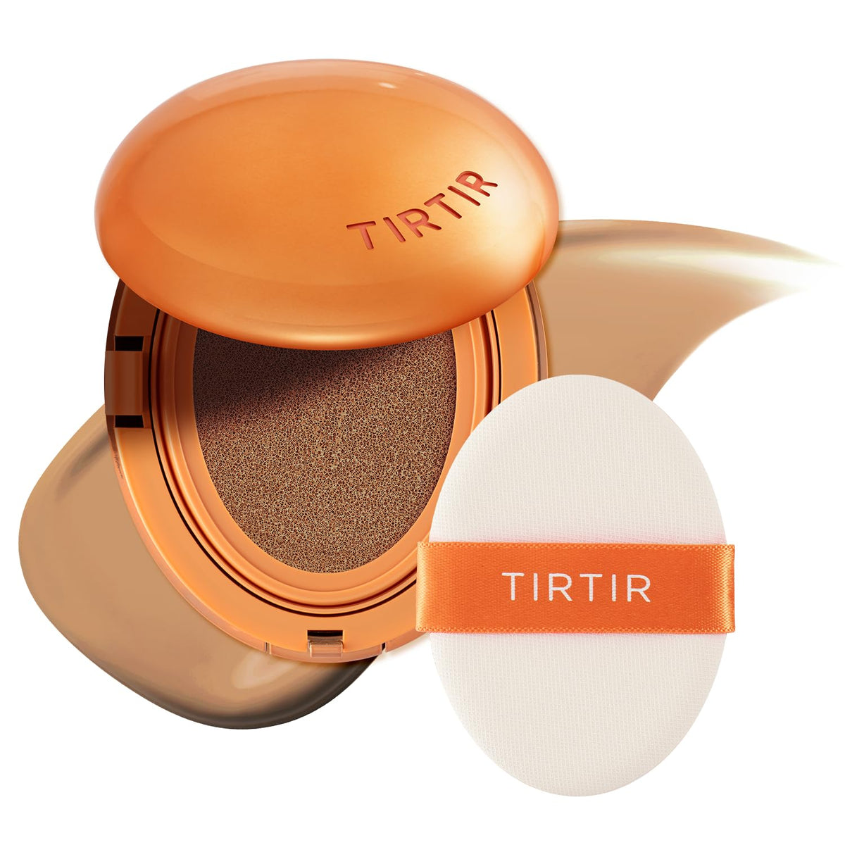 TIRTIR cushion compact front showing sleek case and brand clarity for convenience