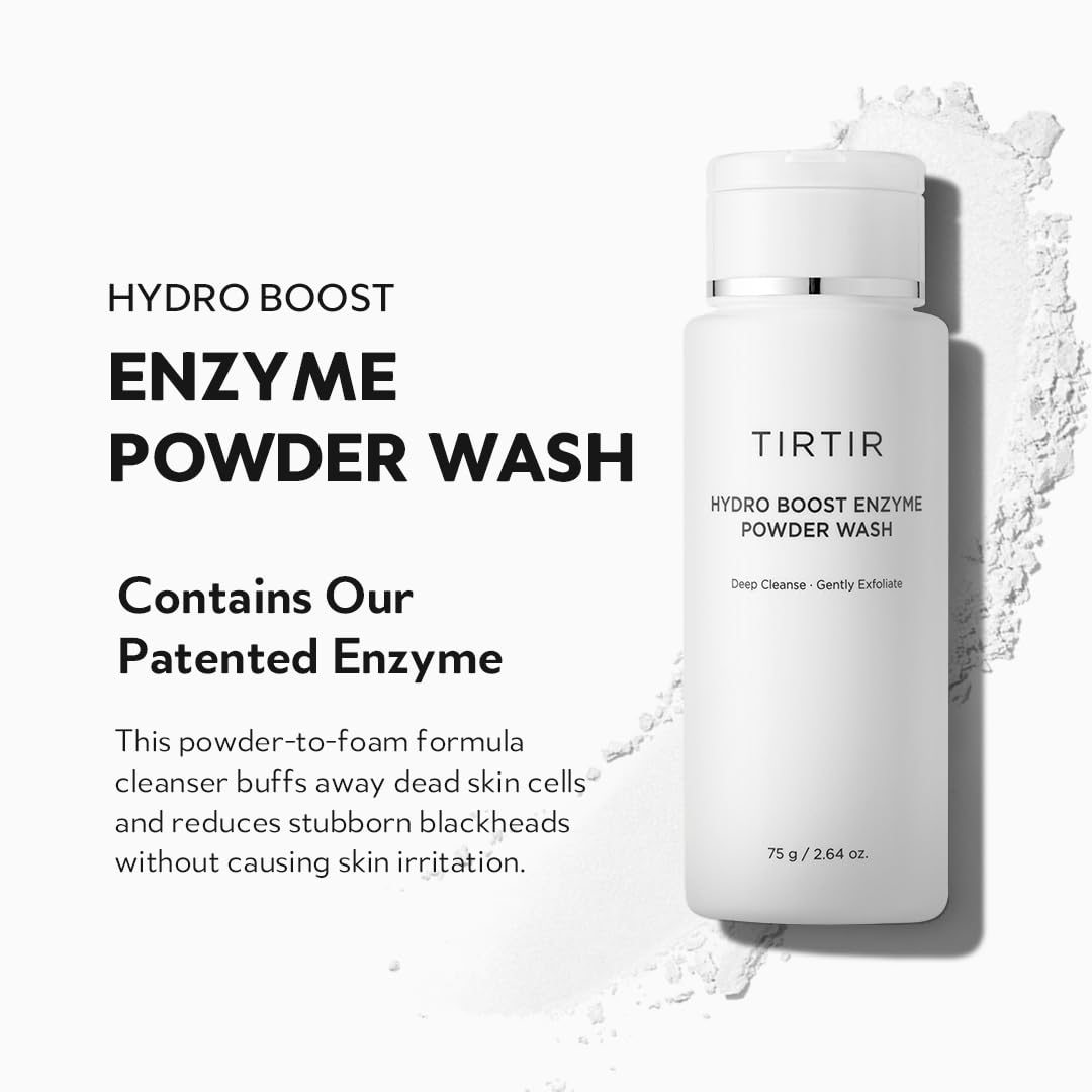 TIRTIR enzyme powder close-up texture highlighting gentle exfoliation