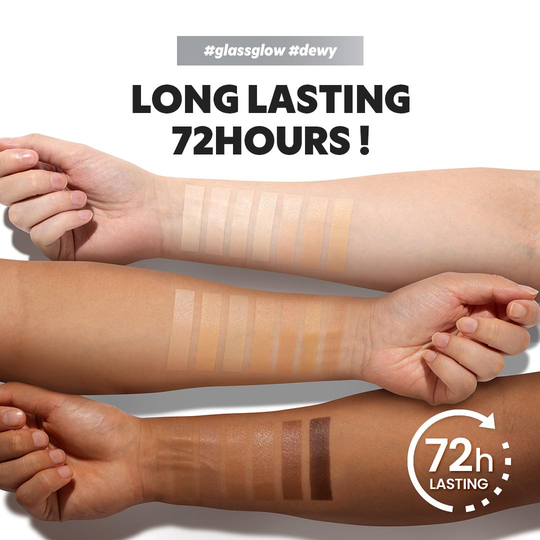 TIRTIR foundation swatch on arm showing #23N Sand true-to-tone benefit