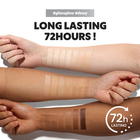TIRTIR foundation swatch on arm showing #23N Sand true-to-tone benefit