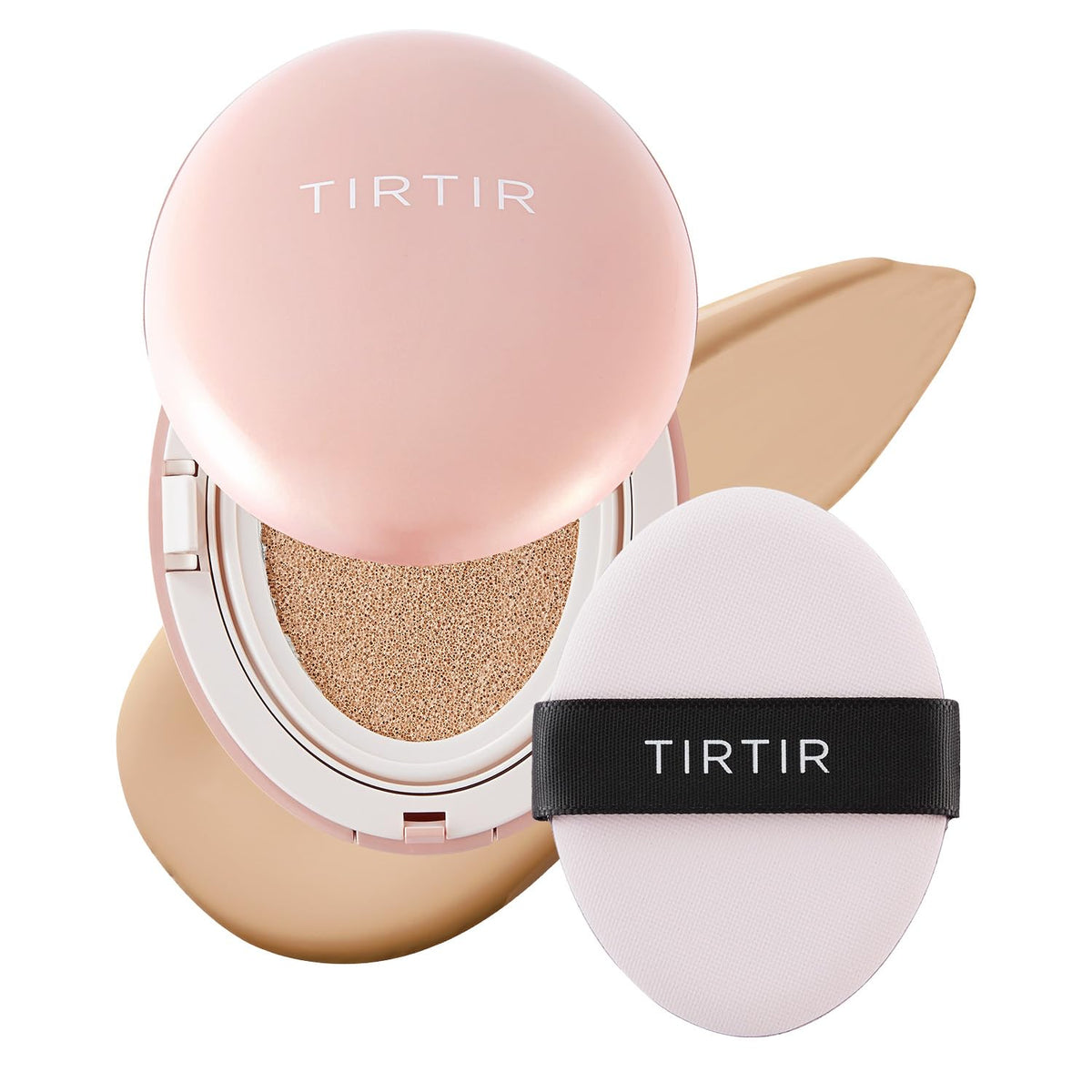 TIRTIR compact front view showing shade #23N Sand and travel-ready design