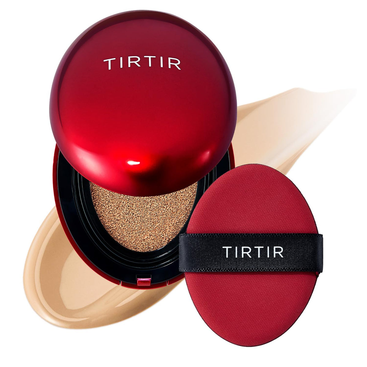 TIRTIR front packaging showing compact and shade label, portable coverage benefit