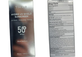 TIRTIR size comparison beside credit card illustrating portable 1.69 fl oz
