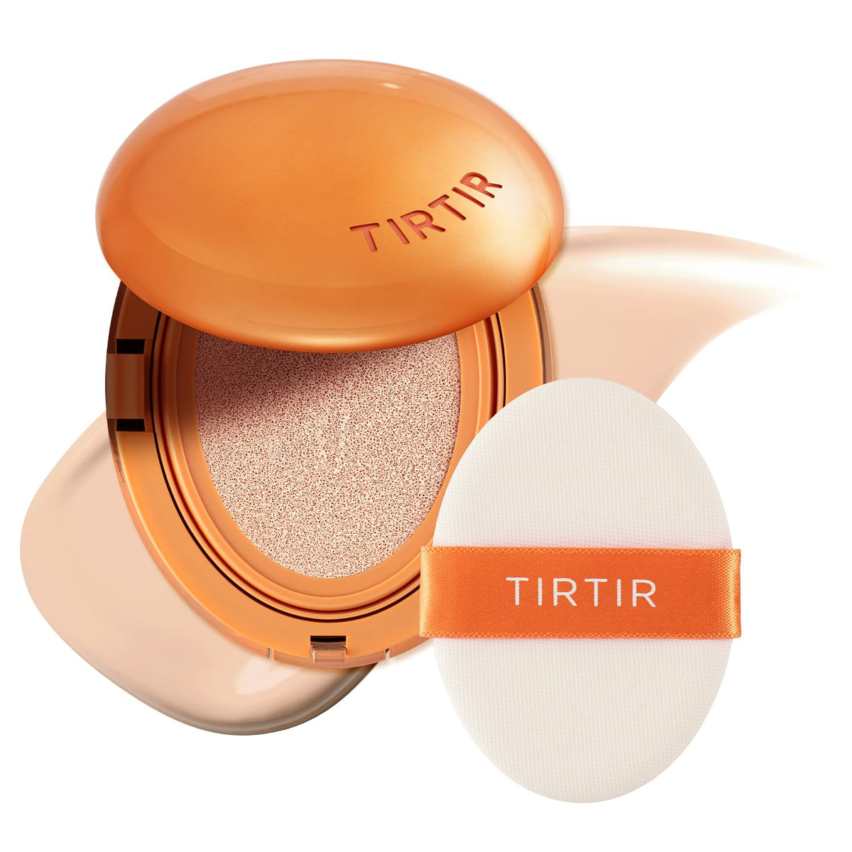 TIRTIR compact front view showing sleek design and travel benefit