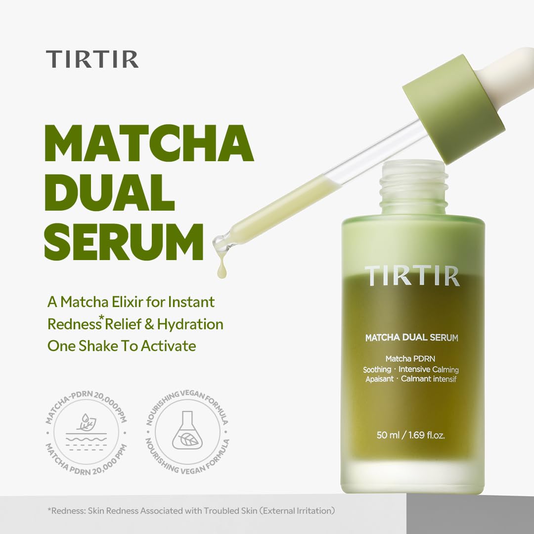 TIRTIR creamy matcha-latte emulsion demonstrating easy spreadability