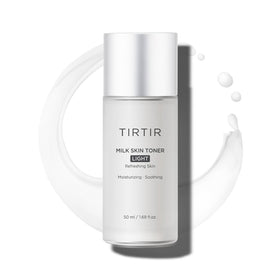 TIRTIR front bottle view showing clean vegan toner packaging benefit hydration