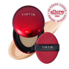 TIRTIR mini open compact with puff demonstrating easy, on-the-go application