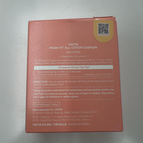 TIRTIR product label close-up showing shade, size, and core features