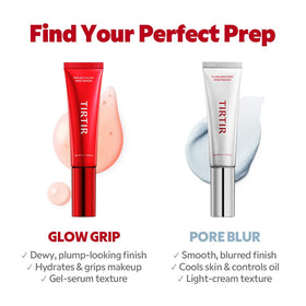 TIRTIR before and after primed skin comparison boosting makeup smoothness