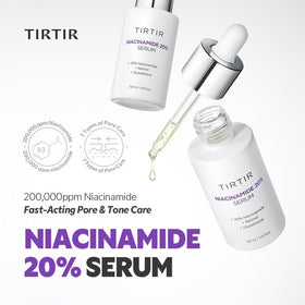 TIRTIR texture drop close-up showing lightweight serum, indicates fast absorption