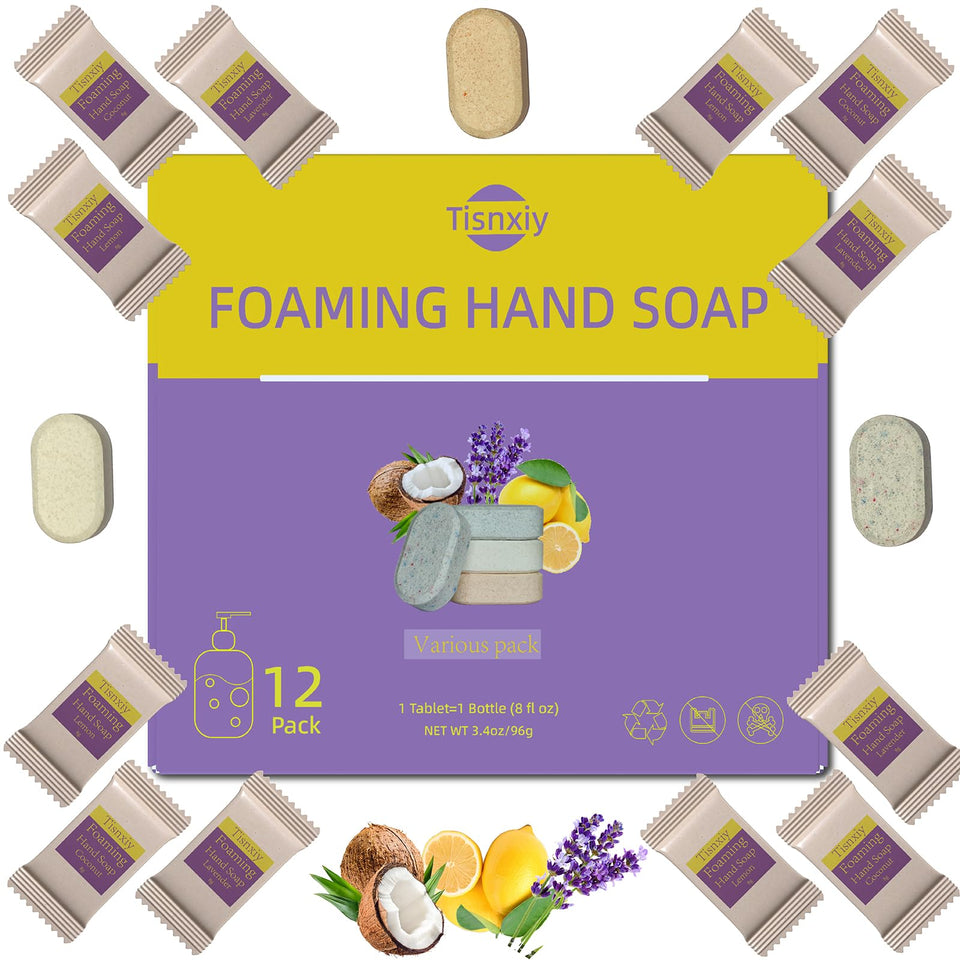 Tisnxiy front packaging showing 12 tablet box and scent variety benefits