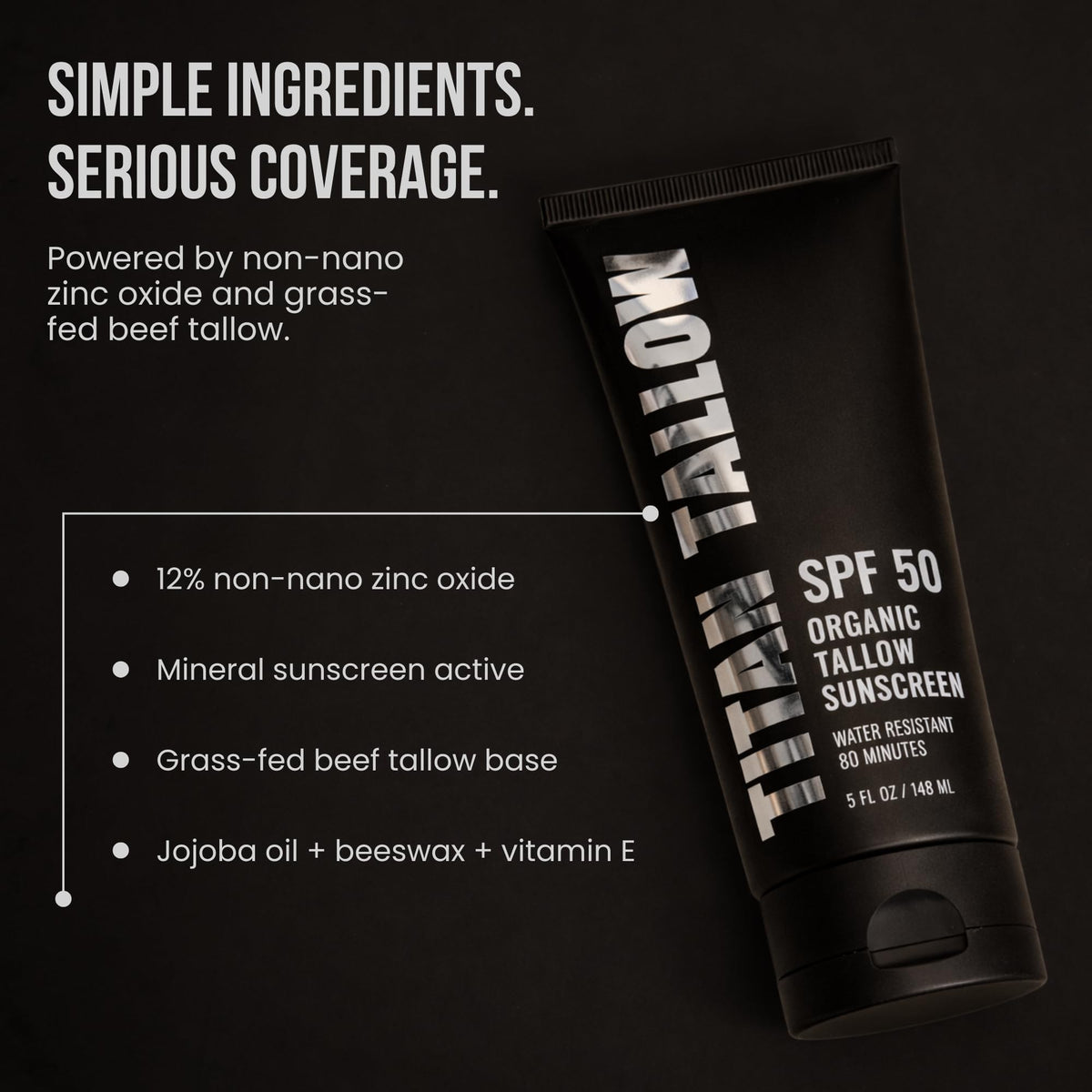 Titan Tallow applied on hand showing even coverage and instant skin blending benefit