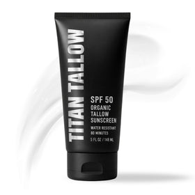 Titan Tallow front jar showing label and 5 oz size for clear product identification and trust