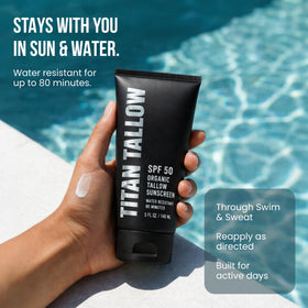 Titan Tallow creamy texture closeup demonstrating smooth spreadability and moisturizing feel
