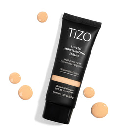 TIZO packaging label and ingredients list showing zinc oxide and antioxidant benefit