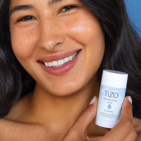 TIZO stick texture close-up displaying smooth, sheer finish