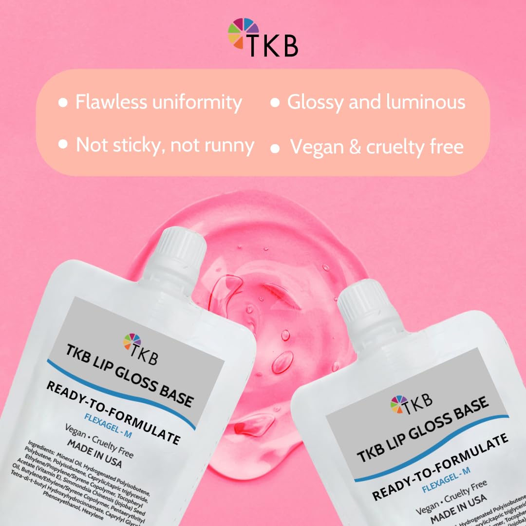 TKB Trading close-up of glossy Flexagel M texture highlighting smooth non-sticky finish