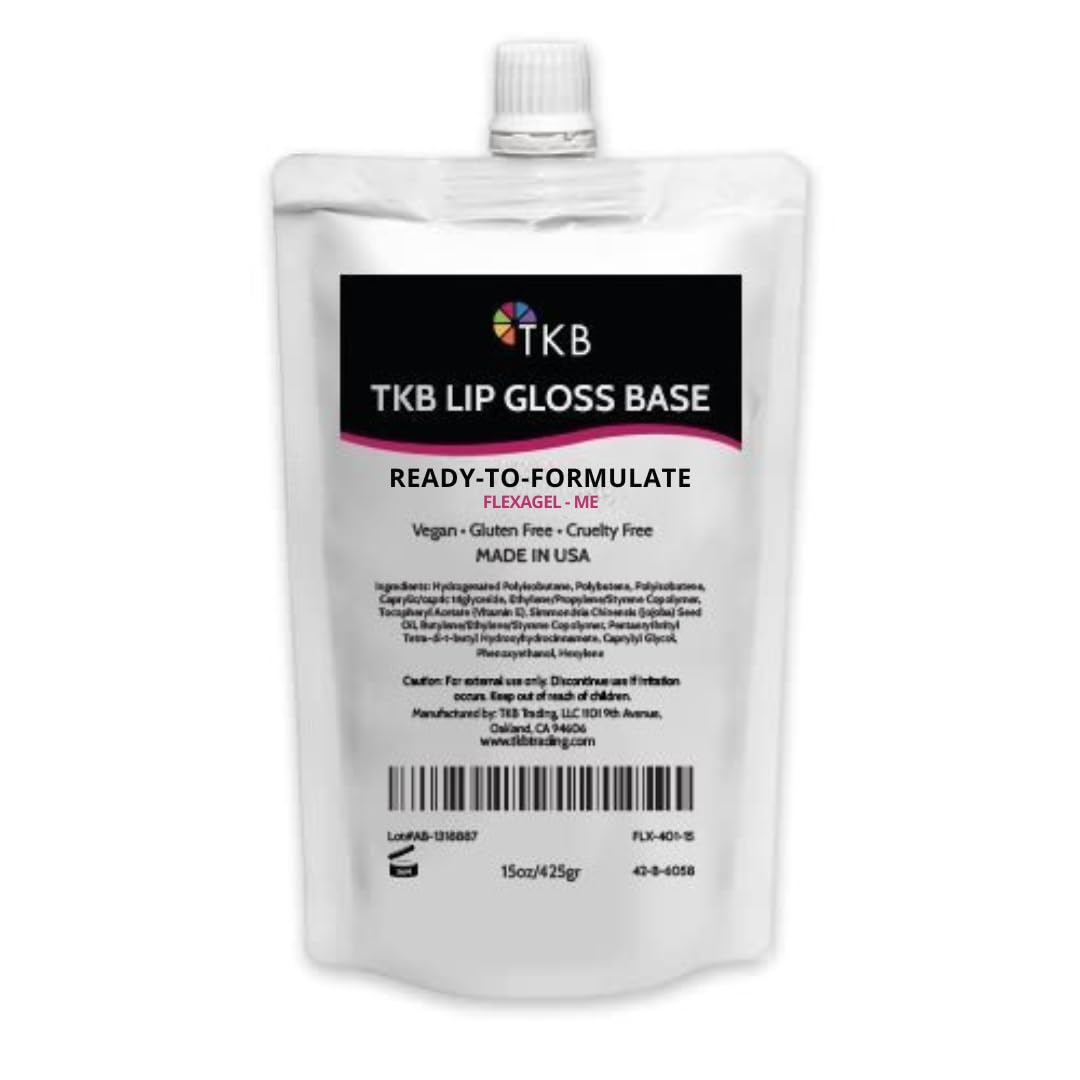 TKB Trading clear lip gloss base front packaging showing product and label for easy resale