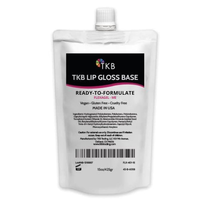 TKB Trading clear lip gloss base front packaging showing product and label for easy resale