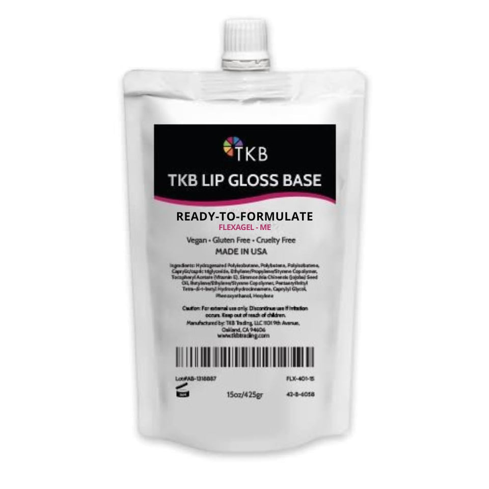 TKB Trading clear lip gloss base front packaging showing product and label for easy resale