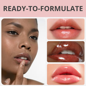 TKB Trading lip gloss base texture close-up displaying smooth glossy consistency for easy pigment blending