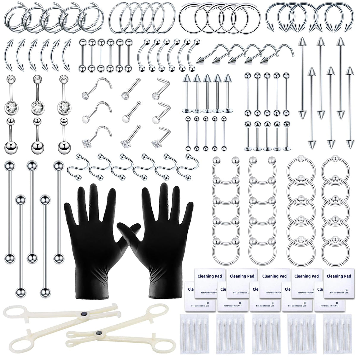 TKKUY front case view showing organized piercing kit for easy transport