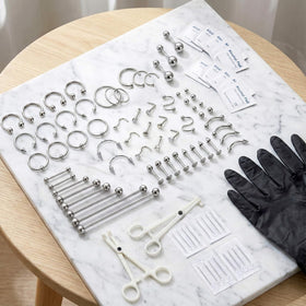 tkkuy jewelry assortment spread showing variety for multiple piercings