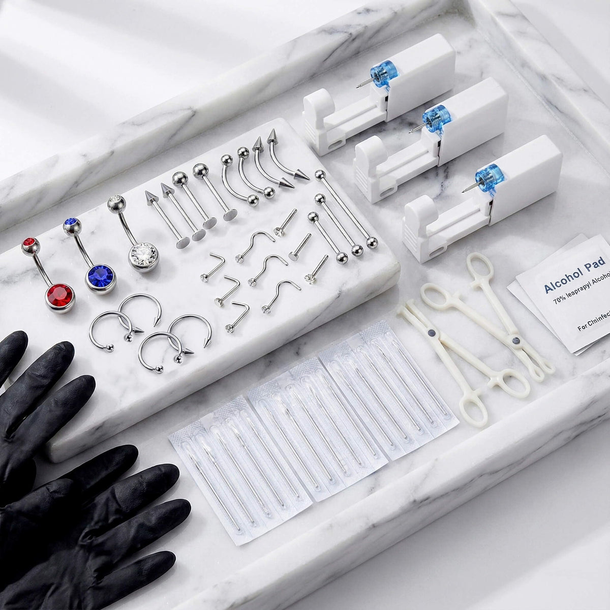TKKUY close-up of individually EO-sterilized needles showing sterile safety benefit