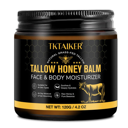 TKTALKER jar front view showing label and natural balm for clear identification and trust