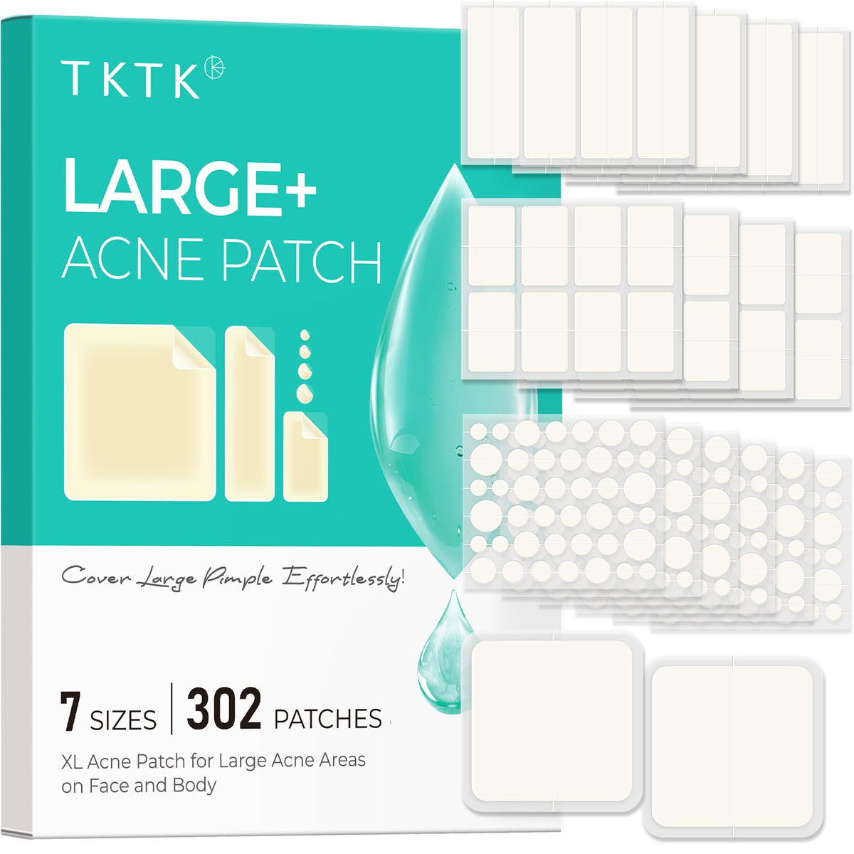 TKTK front packaging showing 302 patches and variety pack benefit