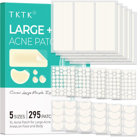 TKTK front packaging showing XL pimple patches and quantity benefit