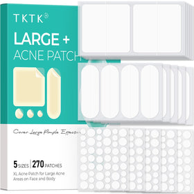 TKTK front packaging showing product count and five sizes benefiting choice