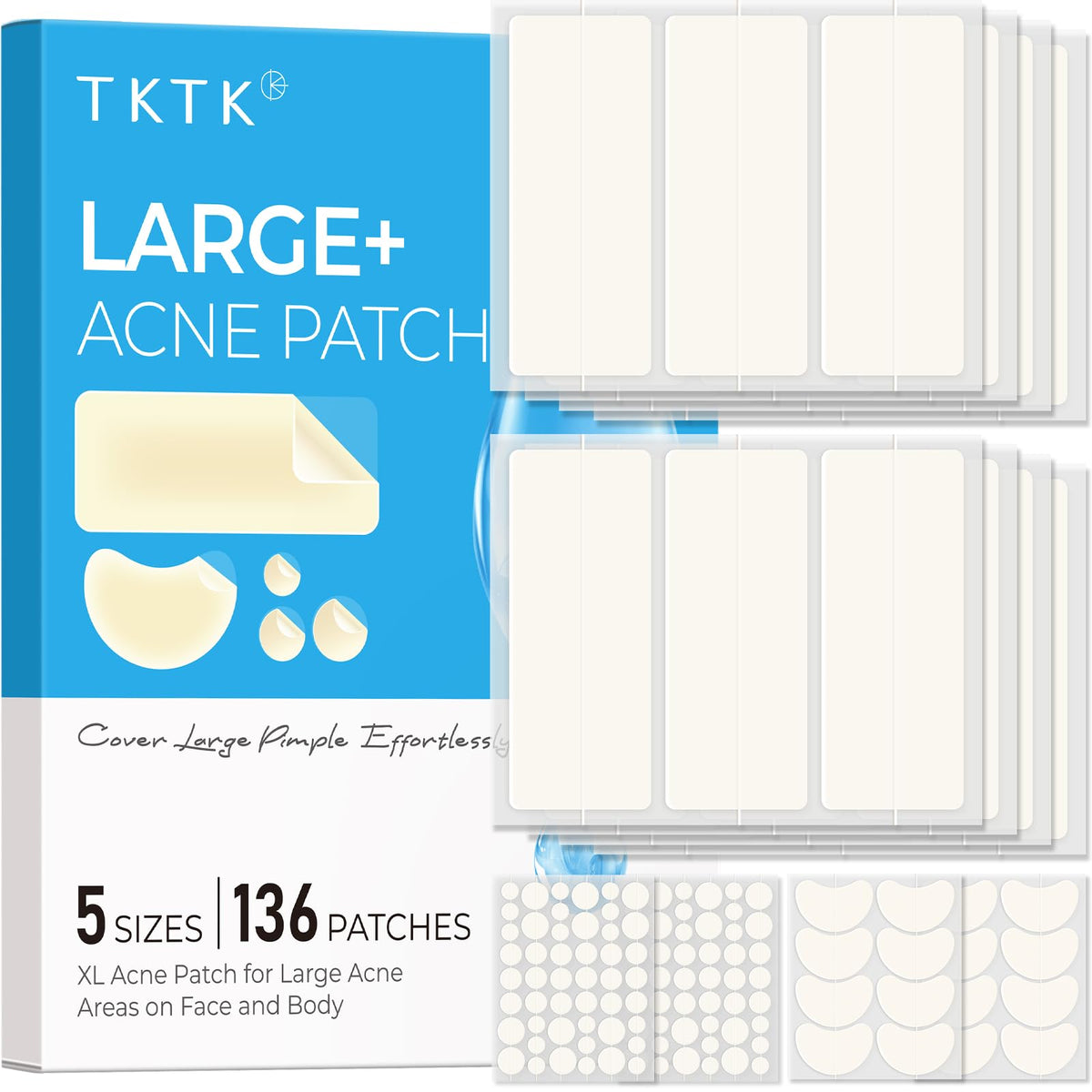 TKTK front packaging showing full 136-count set and benefits